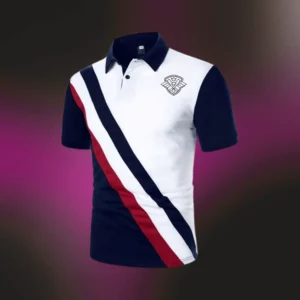 Diagonal Stripe Polo
